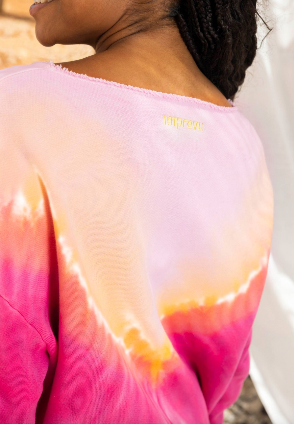 Sweat-shirt Paolo Tie and dye rose