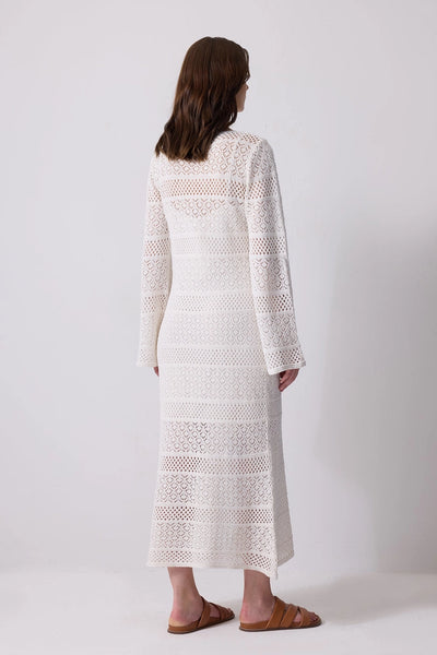 Robe maxi en maille de coton bohème