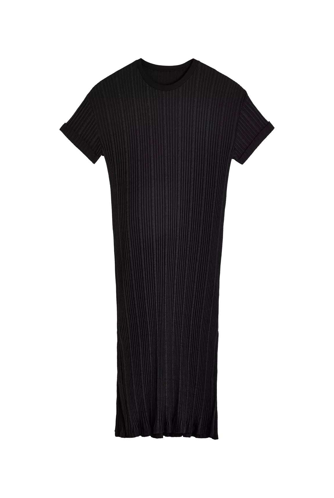 Robe plissée noire
