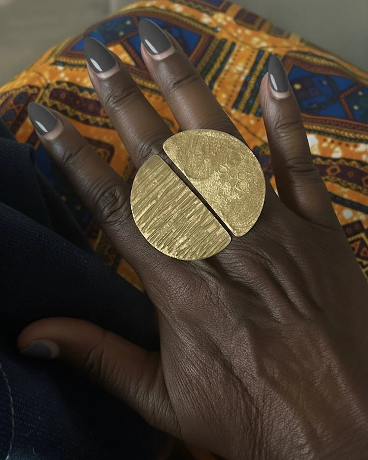 Précommande - Bague en laiton Demi-lune