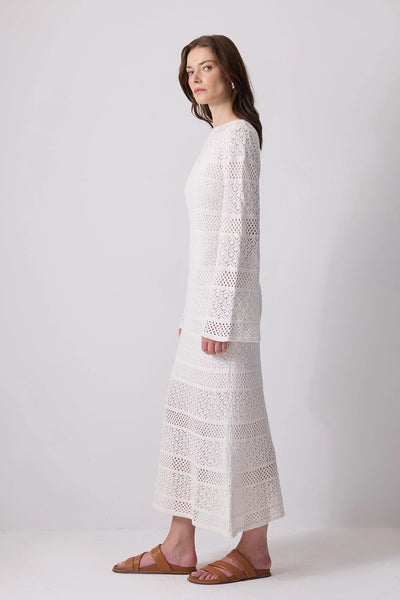 Robe maxi en maille de coton bohème