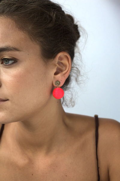 Boucles d'oreilles Lolita Soli - Acid Pink