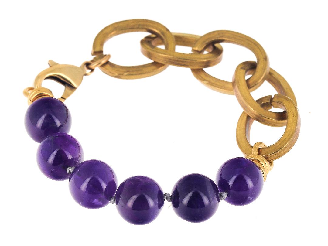 Bracelet Maillons Améthyste