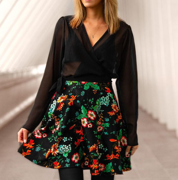 Jupe Soleil floral Dynasty