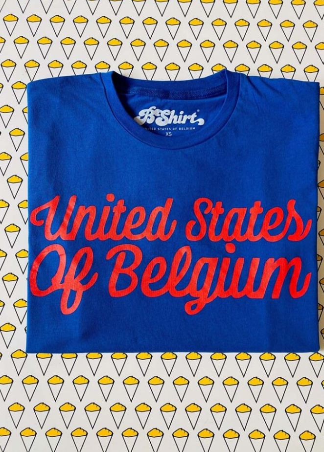 T-shirt United States Of Belgium Bleu électrique