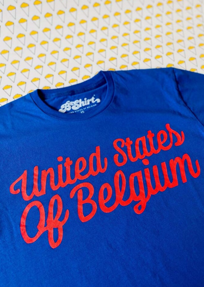 T-shirt United States Of Belgium Bleu électrique