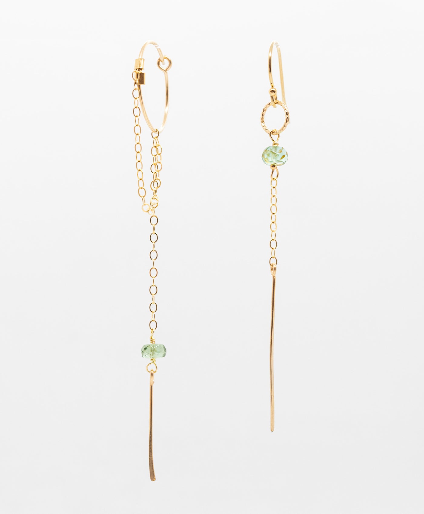Boucles d'oreilles Créoles Paraiba