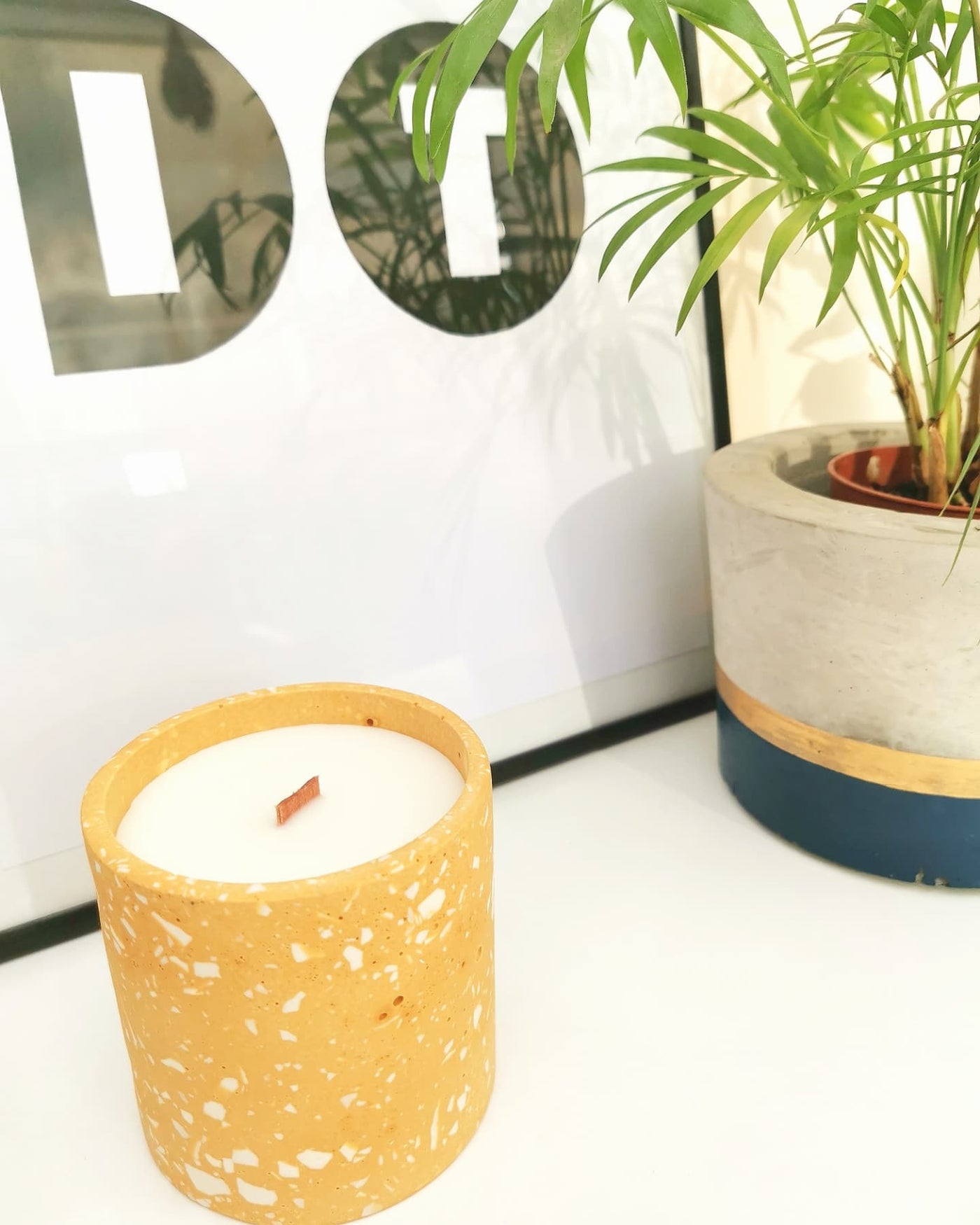 Bougie 260ml moutarde